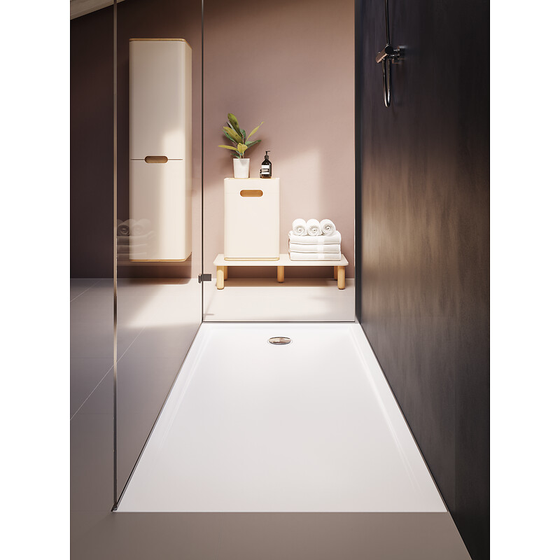 Receveur de douche céramique Cascade ultra-plat blanc brillant 120x90 cm - VITRA - 655448 – Image 5