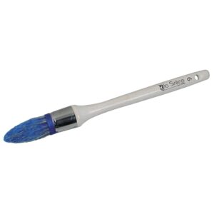 Brosses rondes à rechampir soie synthétique bleue manche bois verni - Ø 21 mm - THÉARD - 109306