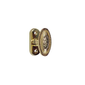 Bouton style louis XVI perlé sur rosette pour fenêtre laitonné or - CADAP - 380793