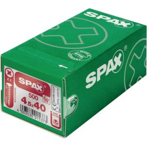 Vis à bois aggloméré tête ronde emp Pozidriv acier zingué blanc entièrement filetées Ø 3 mm, L 10 mm, boîte 1000 Pi - SPAX - 638891