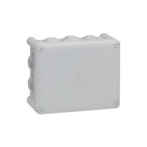 Boîte rectangulaire 310x240x124 étanche Plexo gris embout (24) IP55/IK07 750°C - Legrand - 361250