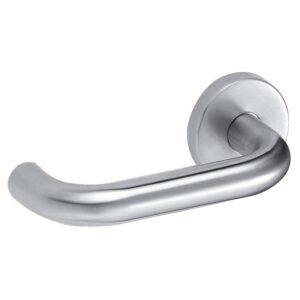 Béquille double sur rosaces bouton palière extérieur fixe type Linox 492 inox 202 main gauche - VACHETTE ASSA ABLOY - 555087