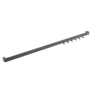 Barre de crédence murale EOS - en aluminium - longueur 900 mm - 6 crochets - finition noir mat - COSMA - 478228