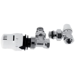 Kit robinetterie radiateur complet TOME équerre 15x21 - LEGALLAIS - 458900