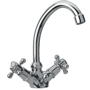 Mélangeur de lavabo monotrou à bec mobile Néo Classique Tiffany + vidage à tirette - PAINI - 118456