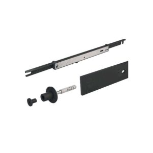 Kit de rail Roc-Design - avec amortisseur - pour ouverture jusqu'à 1200 mm - finition noir - longueur 2400 mm - MANTION - 169122