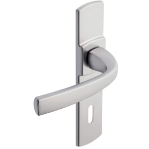 Béquille double sur plaque 165 mm ligne Muze chromé velours clé L - VACHETTE ASSA ABLOY - 195532