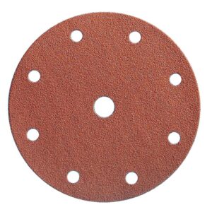 Abrasifs en disques 9 trous papier corindon KP131 diamètre 150 mm grain 120 en boîte de 100 - VSM - 522340