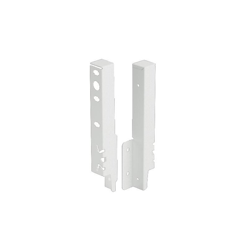 Kit de raccords de paroi arrière droit / gauche hauteur 186 mm coloris blanc pour paroi arrière bois ou alu - HETTICH - 425650