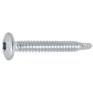 Vis penture autoperceuses tête ronde Torx acier zingué blanc entièrement filetées, Ø 4,8 mm x L 38 mm, boîte de 250 - VISWOOD - 483785