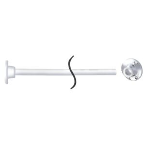 Porte rideaux droit extensible acier epoxy blanc Ø 16 longueur 100 cm - PELLET - 731069