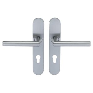 Béquille double inox sur plaque Ligne 19 type V clé I - NORMBAU - 449345