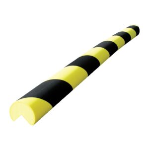 Protection d'angles droits 1/4 ronds en mousse, coloris jaune/noir, longueur 75 cm, diamètre 40 mm. - VISO - 657385