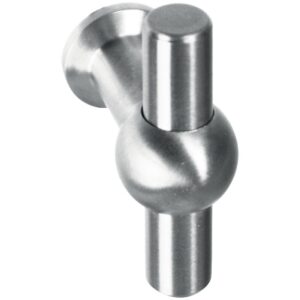Bouton en T inox brossé hauteur 37 mm largeur 45 mm - - 658777