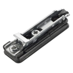 Embase droite à clipser et à visser zamak épaisseur 0mm finition Titanium - SALICE - 487894