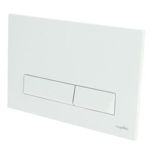Plaque de commande double débit blanc pour bâti BRIAND - LEGALLAIS - 505303