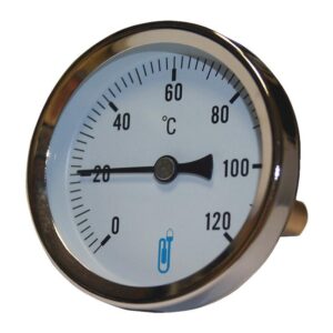 Thermomètre bimétallique à cadran A45D 0/120°C Ø 63 mm plongeur 60 mm - DISTRILABO - 191419