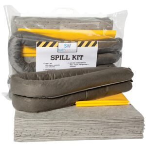 Kit d'intervention universel SW, 20 tapis, 2 boudins et 2 sacs poubelle avec attaches livré dans un sac -  - 112149