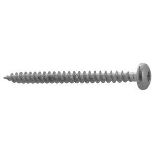 Vis à bois agglomérée tête cylindrique empreinte Torx acier zingué blanc entièrement filetées 5x25 boîte 500 - VISWOOD - 584060