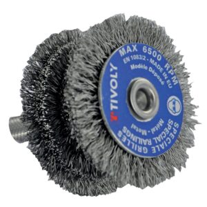 Brosse circulaire acier spécial barreaux diamètre 60 mm fil de diamètre 0,35 mm - TIVOLY - 562591