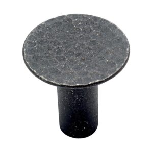 Bouton en zamak Forge, finition acier noir mat - - 606110