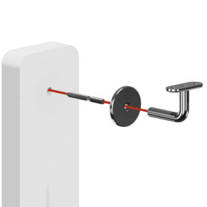Supports de main-courante ronde diamètre 42,4 mm mural - à visser - fixation M8 invisible - inox 304 - boîte de 2 - Design Production - 178096