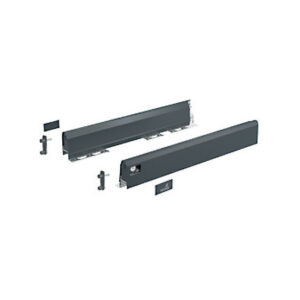 Kit de profils de côté de tiroir pour meuble sous four Arcitech - hauteur 78 mm - longueur 500 mm - finition anthracite - HETTICH - 585600