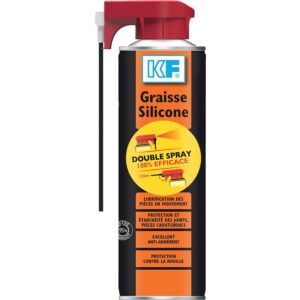 Graisse Silicone translucide aérosol Double Spray 400 ml net - KF - 125617