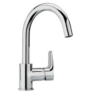 Mitigeur de lavabo MILO chromé bec tube haut avec vidage - LEGALLAIS - 554212
