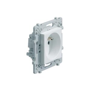 Prise de courant 2P+T Essensya blanc 16 A sans vis - Hager - 624114