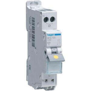 Disjoncteur 1P+N 3kA C-20A SanVis 1M - Hager - 549578