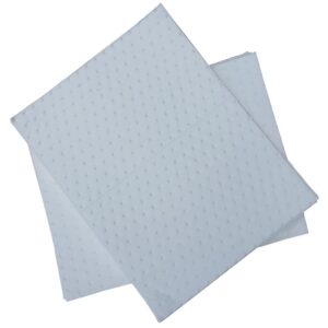 Feuilles absorbantes MeltBlown hydrophobes en polypropylène pour huiles et hydrocarbures carton de 100 feuilles -  - 112135