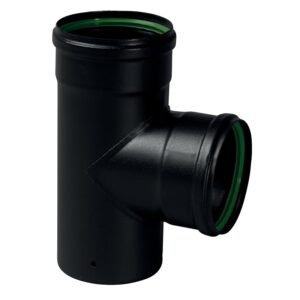 Té équerre 90° émail noir mat Ø 80 - TEN - 778430