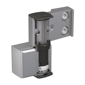 Paumelle 2 lames pour menuiserie aluminium sans fixation axe à 20 mm entraxe 62,5 mm blanc 9010 - HAHN - 504589
