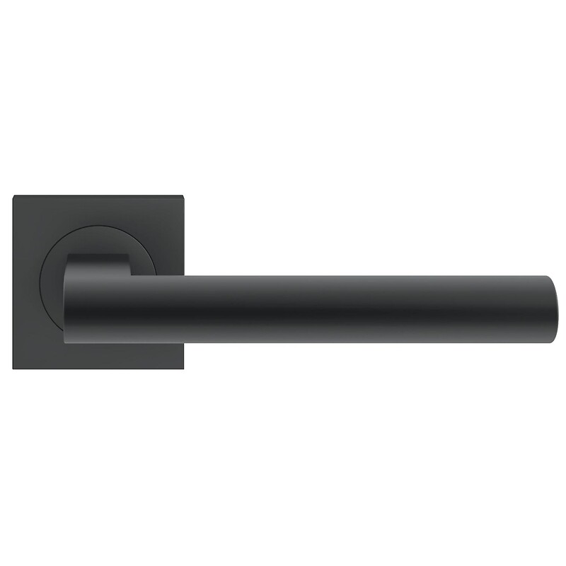 Béquille double sur rosaces carrées série ER 45 Q Madeira finition noir Cosmos fonction clé I - Karcher design - 594455 – Image 2