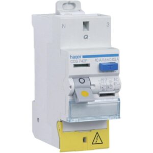 Interrupteur différentiel 2P 40A 30mA F bornes décalées SanVis - Hager - 685017
