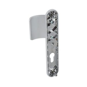 Béquille double sur plaque entraxe 195 mm ligne Logio aluminium anodisé argent palière - VACHETTE ASSA ABLOY - 443353