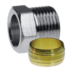 Raccord mâle et bague laiton 15x21-14 - DANFOSS - 770061