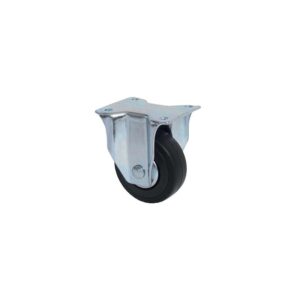 Roulette fixe sur platine charges légères 1438 charge 40kg roue caoutchouc diamètre 50 mm avec moyeu lisse - Tente - 335519