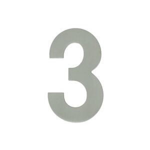 Pictogramme inox Signy - dim. 75x44x2 - Chiffre 3 - LEGALLAIS - 152259