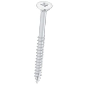 Vis à bois aggloméré tête fraisée empreinte Pozidriv acier zingué blanc partiellement filetées Illiec, 5X100 B100 - LEGALLAIS - 452096