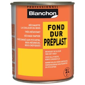 Fond dur Préplast pour préparation et rénovation de bois intérieur, bidon 1 litre - BLANCHON - 496000