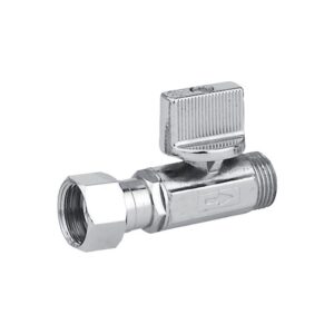 Robinet d'arrêt 1/4 de tour droit 12x17 chromé -  - 162948