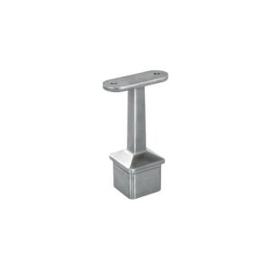 Supports de main courante droits fixes plats pour poteaux carrés 40 x 40 mm en inox 316 finition brossé GR320 par 2 - Design Production - 159044