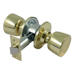 Serrure tubulaire bec-de-cane laiton poli avec axe 70mm - TESA ASSA ABLOY - 103265