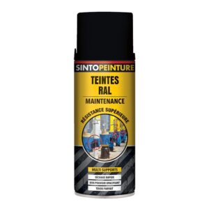 Peinture multi supports Sintopeinture Pro noir mat aérosol de 400 ml - Sinto - 453062