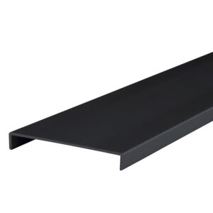 Nez de cloison en aluminium - largeur intérieure 78 mm - longueur 2600 mm - finition noir - NORDLINGER - 618081
