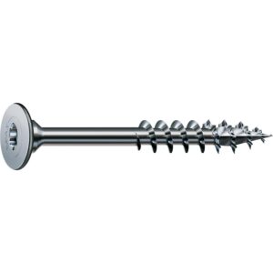 Vis pour assemblage de corps de meuble tête disque extra plate et large acier nickelé filetage partiel 4x34mm bte 200 p - SPAX - 156606