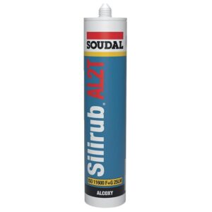 Mastic alcoxy Silirub AL2T de façade et de vitrage neutre translucide cartouche de 300ml - SOUDAL - 679975