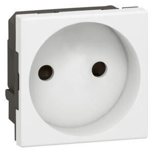 Prise programme Mosaic 2P droite 2 modules blanc - Legrand - 357701